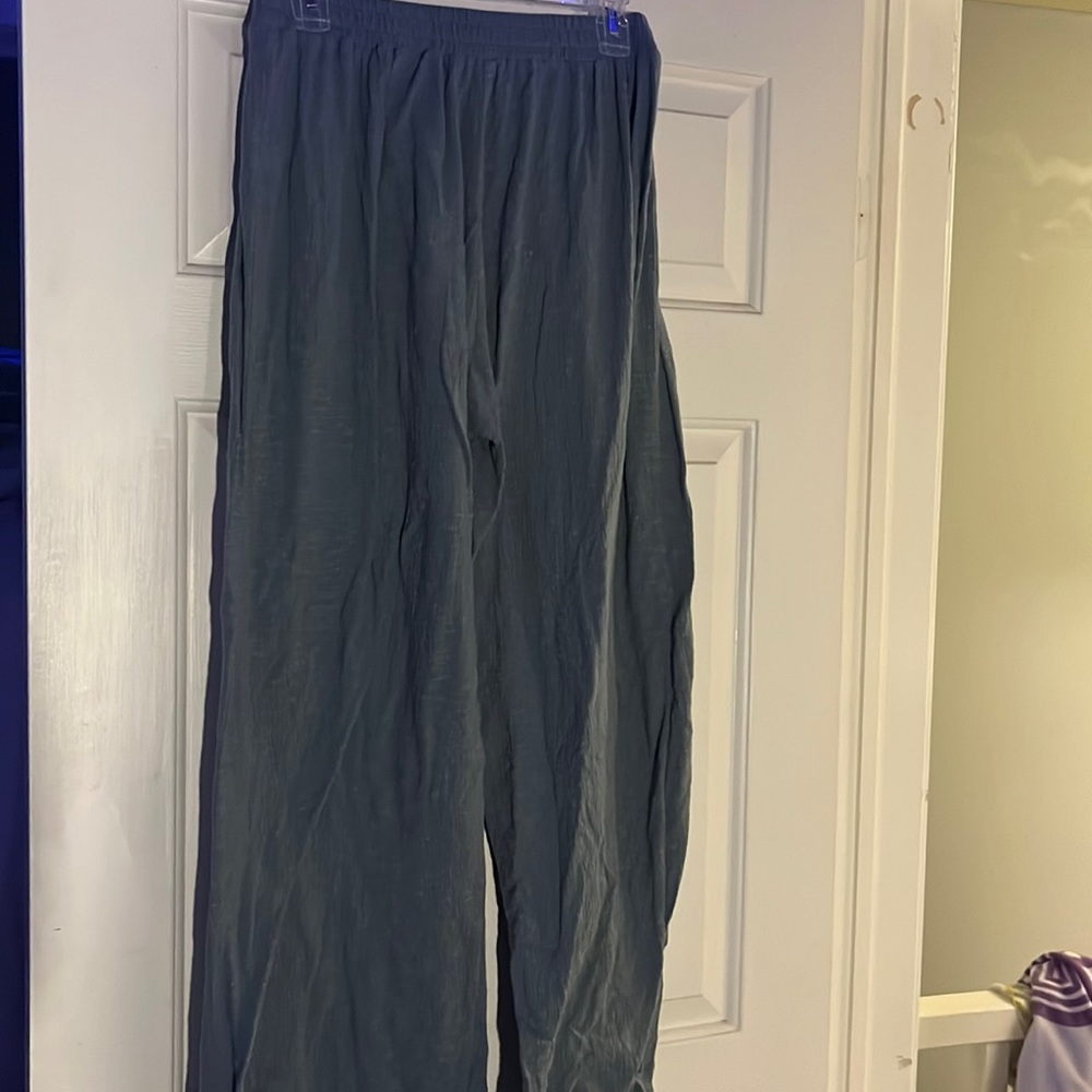 Green sweat pants